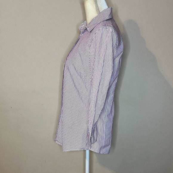 ⭐️ J. Crew Striped Purple Button-Up Top - Picture 3 of 6